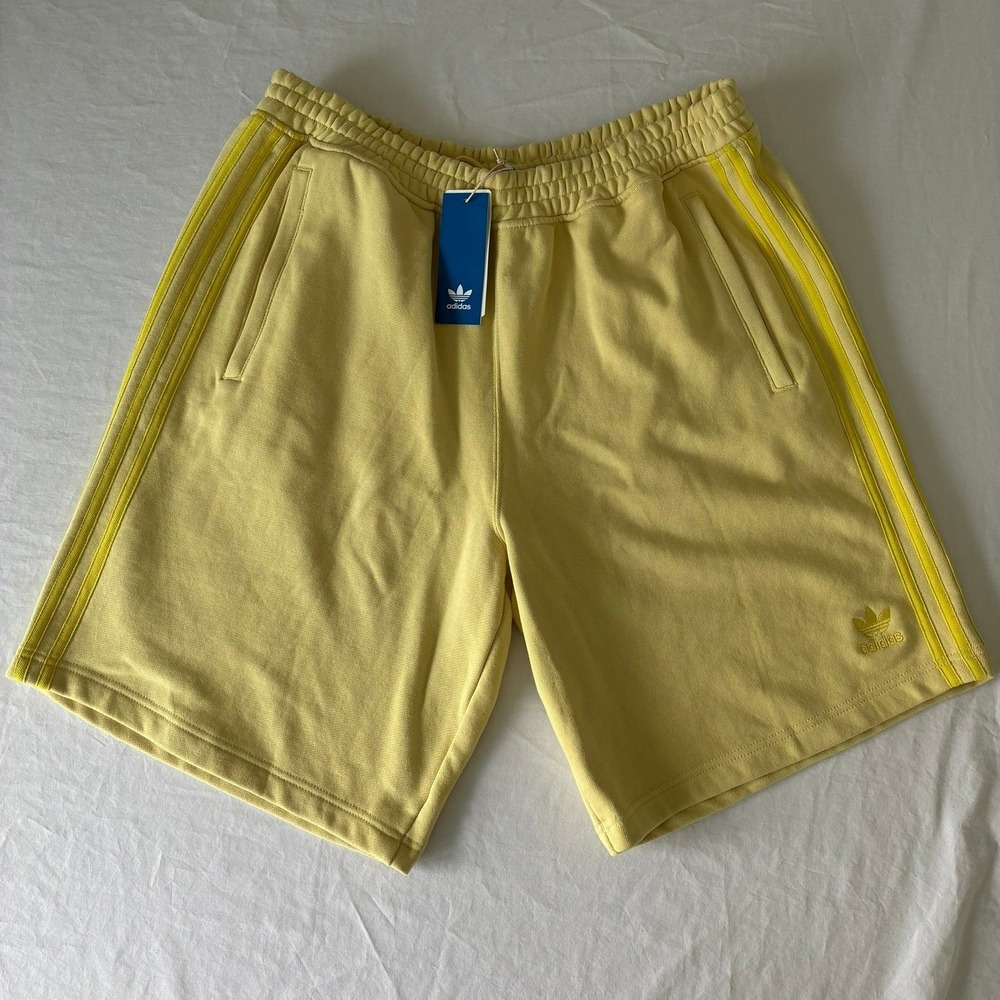 Adidas Originals Men 3-Stripe Shorts Powder Yellow JD0539 XL